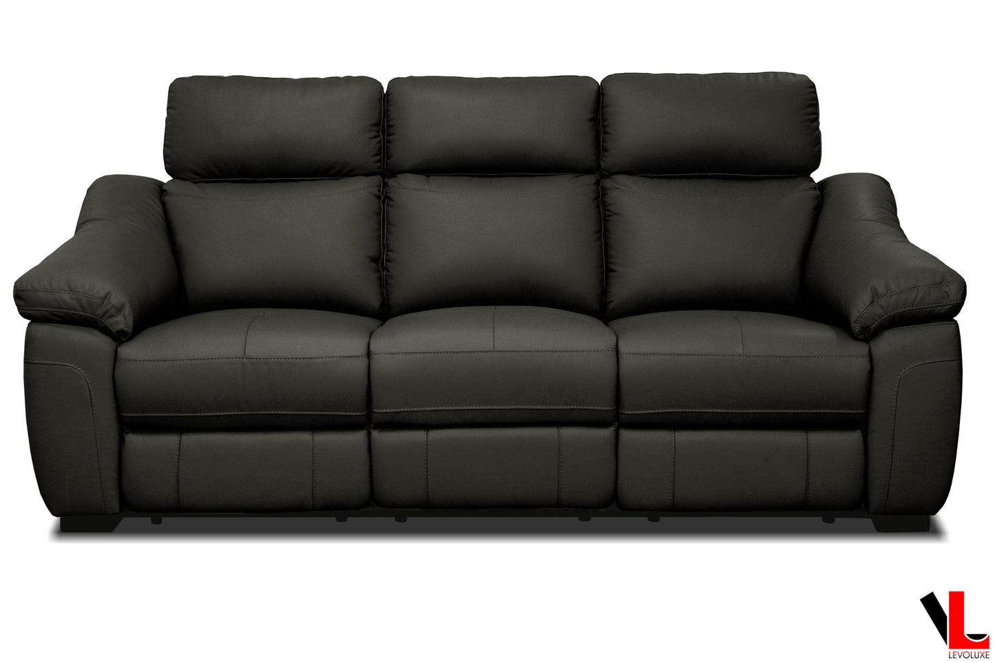 Pending - Levoluxe Maverick 2 Piece Power Reclining Sofa and Loveseat Set with Power Headrest in Dark Chocolate Leather Match