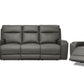 Pending - Levoluxe Ryder Charcoal Arlo 3 Piece Power Reclining Sofa, Loveseat, and Chair Set with Power Headrest in Leather Match - Available in 2 Colours