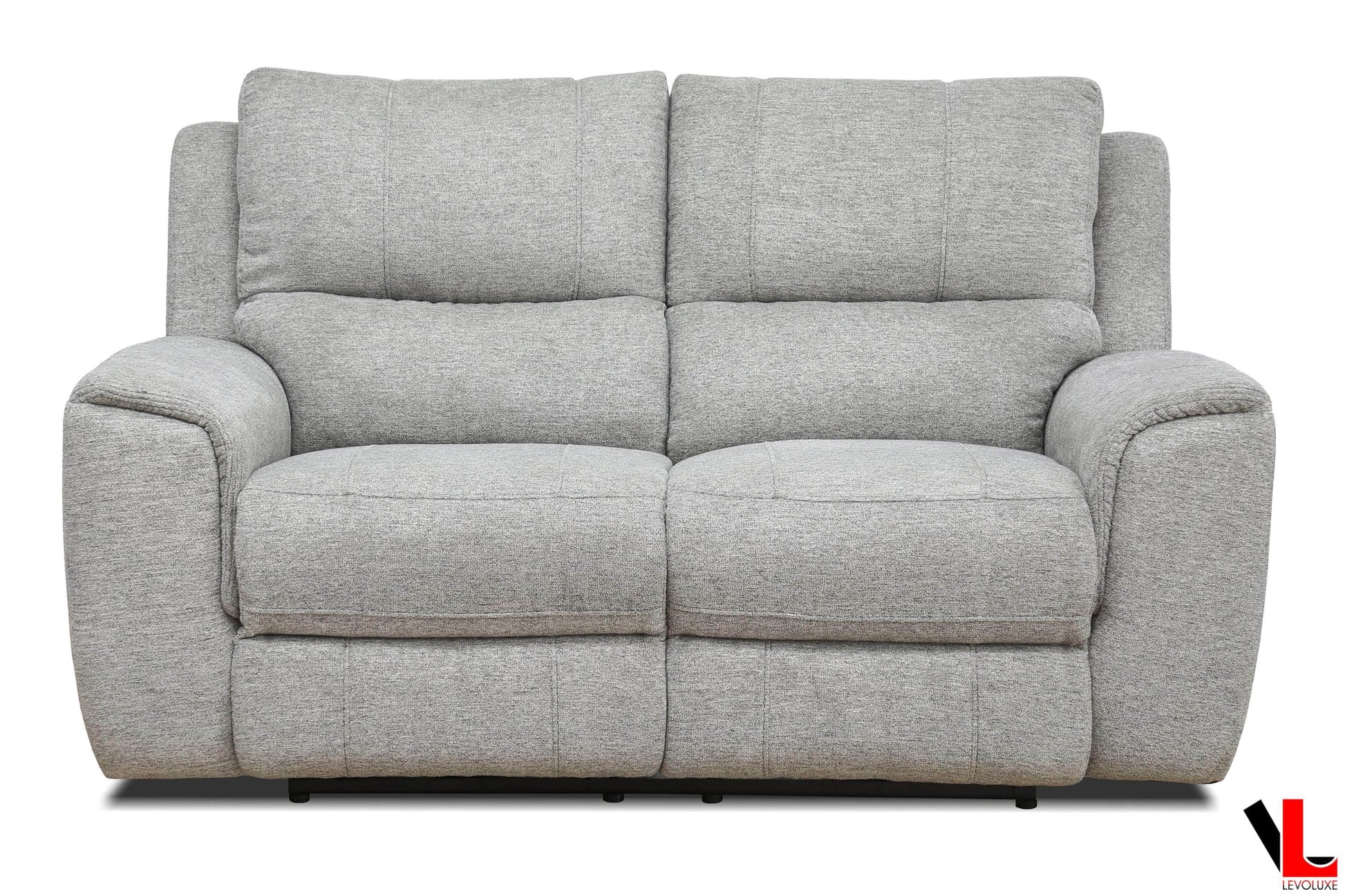 Pending - Levoluxe Sentinel 3 Piece Power Reclining Sofa, Loveseat and Chair Set with Power Headrest in Tweed Ash Fabric