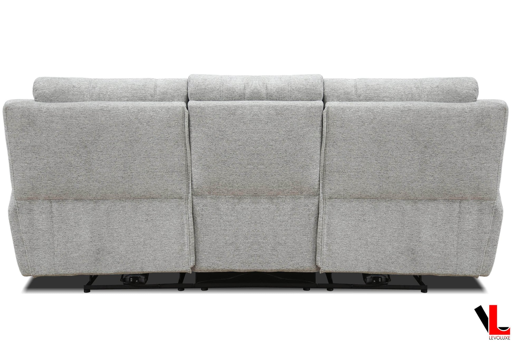 Pending - Levoluxe Sentinel 3 Piece Power Reclining Sofa, Loveseat and Chair Set with Power Headrest in Tweed Ash Fabric